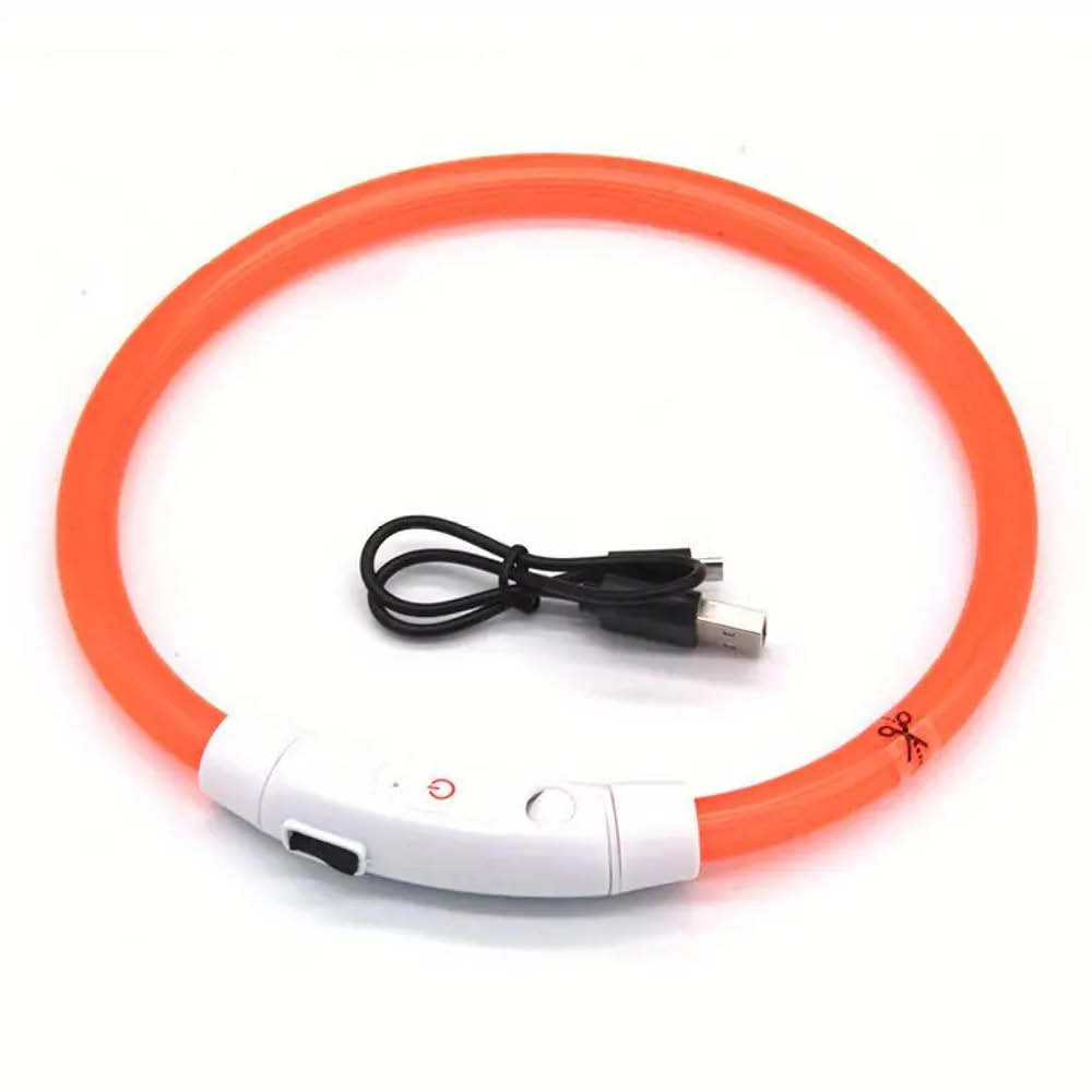 Karlie Svítící obojek LED Visio Light Barva: Oranžový