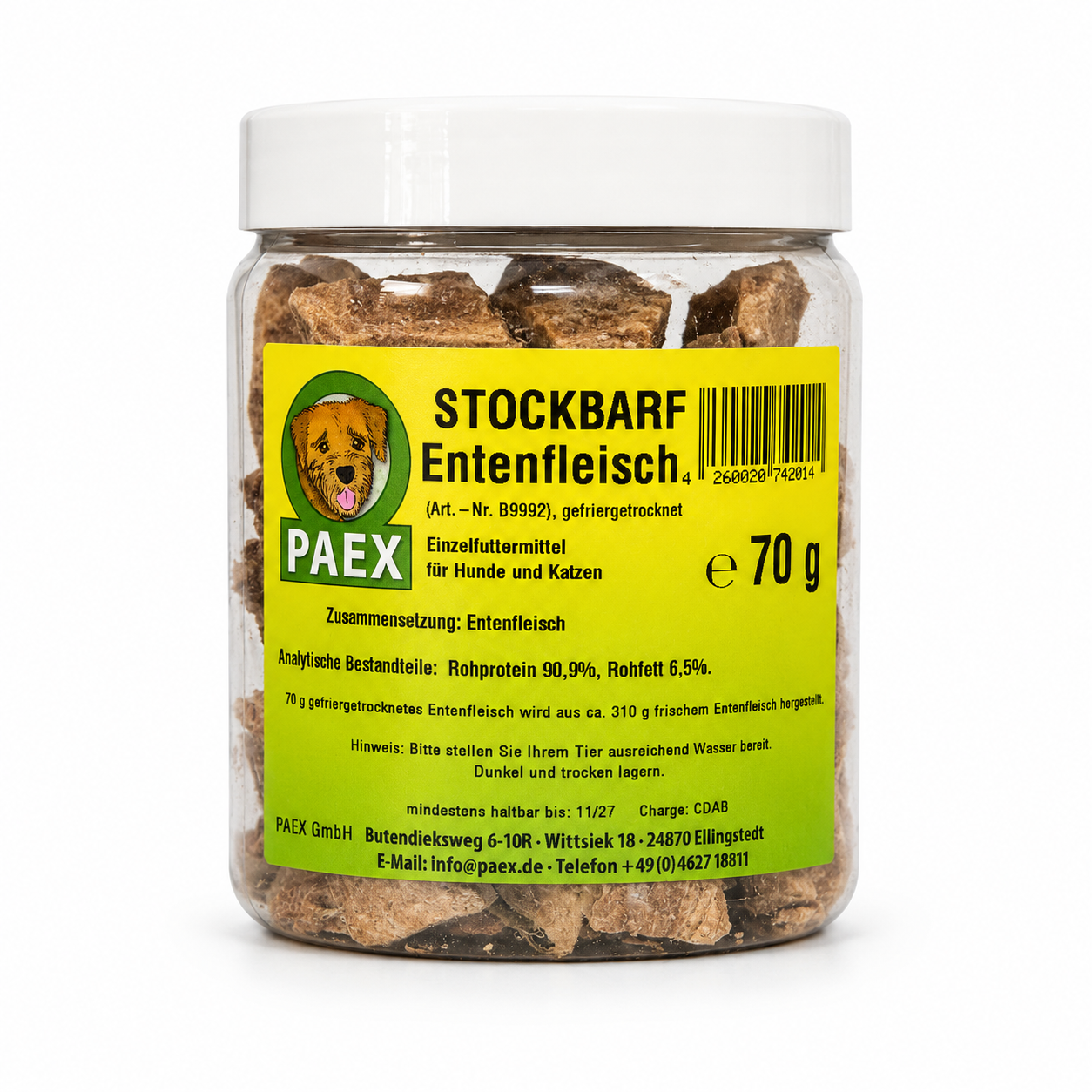 Paex Kachní prsa, mrazem sušená 70 g Váha: 70 g