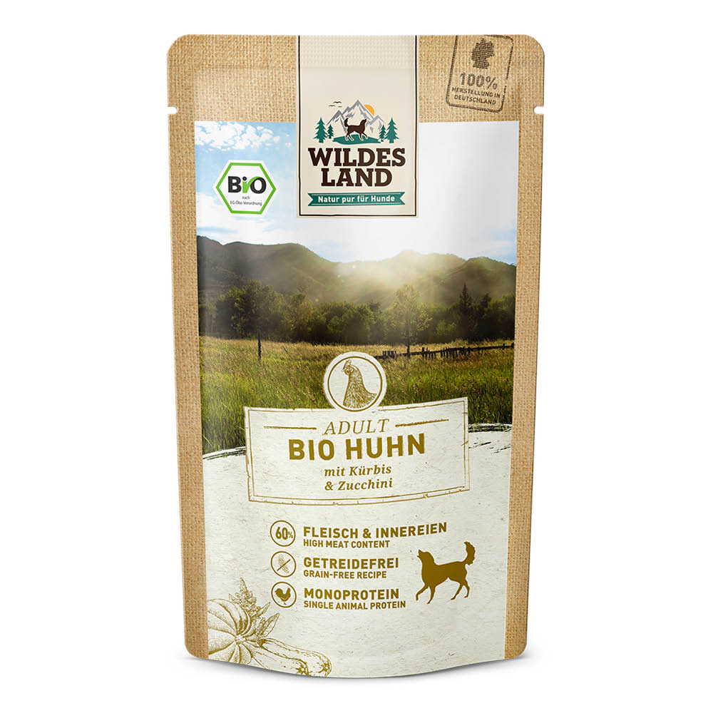 Wildes Land WL Kapsička pro psy - Kuřecí maso s dýní (Bio) - 125 g Váha: 125 g