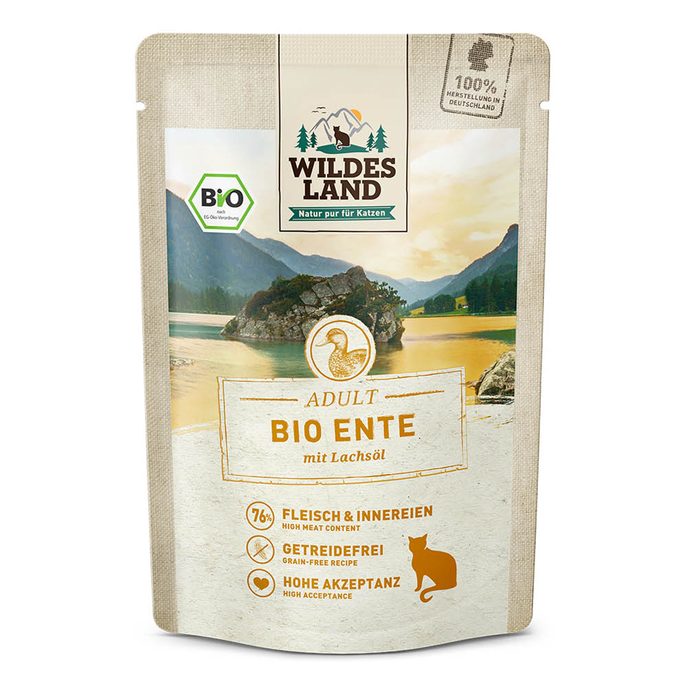 Wildes Land WL Kapsička pro kočky - Kachní maso (Bio) - 85 g Váha: 85 g