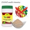 Přírodní doplněk stravy pro psy a kočky „Fit-BARF Psyllium (vláknina) - cdVet“ neobsahuje žádné umělé vitamíny.