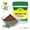 Přírodní doplněk stravy „Odčervovací byliny pro kočky - kapsle - cdVet“ obsahuje saponiny, taniny a další přirozeně hořké látky.