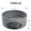 Keramická miska pro psy 1500 ml šedá 2