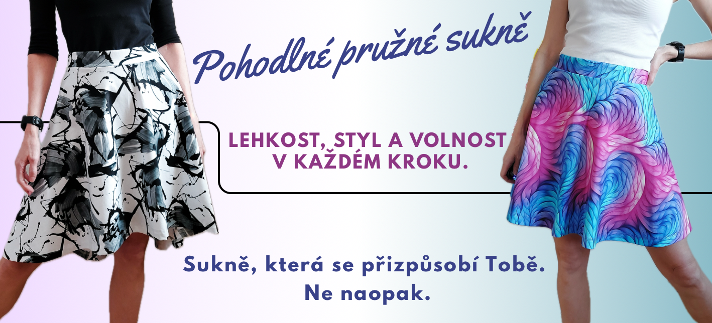Pohodlné pružné sukně