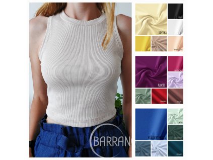 Crop Top/ žebrovaný topík - výběr barev