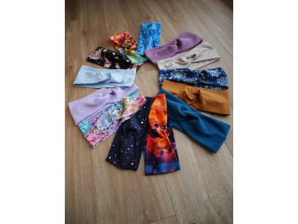 Křížená / turbanová čelenka - 2 způsoby nošení