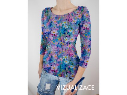 Dámské siluetkové tričko - Něžné jaro - nakombinuj si střih