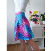 Půlkolová sukně - Na vlně barev  LIMITOVANÁ EDICE - dostupný pouze 1 kus