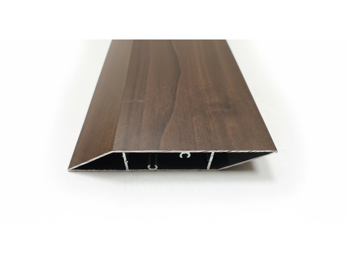 Hliníkový profil lamela zkosená 113 LAMELA TMD-4500 rozměr 113x18 mm dekor imitace dřeva tmavý dub délka 4,5 m.Cena za kus