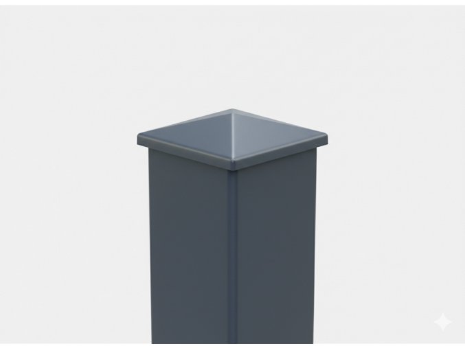 Stříška pro sloup jakl 100x100 typ ROOF 10S  povrchová úprava Ral 7016 jemná struktura