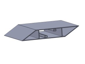Hliníkový profil lamela 113 zkosená 113x18 mm typ W113/770676-4000 RAL 7016/ antracit délka 4m