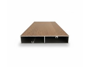 Hliníkový profil plaňka 120 rozměr 120x20x1,2 mm barva dřevodekor zlatý dub,délka 4m Cena za kus