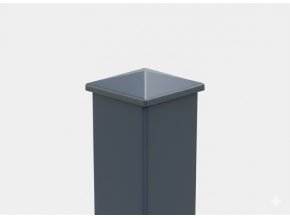 Stříška pro sloup jakl 100x100 typ ROOF 10S  povrchová úprava Ral 7016 jemná struktura