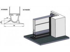 Hörmann - Práh proti přívalovému dešti set do 3000 mm/ sada obsahuje práh,lepidlo,spojovací material