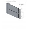 Hliníkový profil plaňka 100 rozměr 100x20x1,2 mm barva Ral 7016 antracit délka 6m Cena za kus