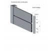 Hliníkový profil plaňka 100 rozměr 100x20x1,4 mm barva Ral 7016 antracit délka 6m Cena za kus