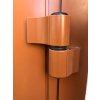 Dvoukřídlá prosklená hliníková garážová vrata Kružík rozměr šířka 2500x2150 dřevodekory woodgrain zateplená STANDARD PLUS