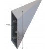 Hliníkový profil lamela zkosená 113 rozměr 113x20 mm barva Ral 7016 antracit délka 5m Cena za kus