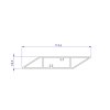 Hliníkový profil lamela 113 zkosená 113x18 mm typ W113/770676-4750 RAL 7016/ antracit délka 4,75m