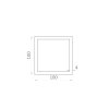 Hliníkový profil sloup 100x100x4 Ral 7016 antracit délka 6 mm