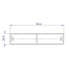 Hliníkový profil plaňka 100 rozměr 100X20X1,4 mm MILL FINISH-přírodní délka 6m material EN-AW-6063