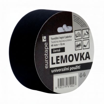 LEMOVKA textilní lepící páska 48mm x 10m cerna