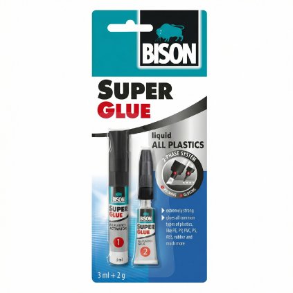 BISON Super Glue lepidlo na těžko lepitelné plasty 3ml