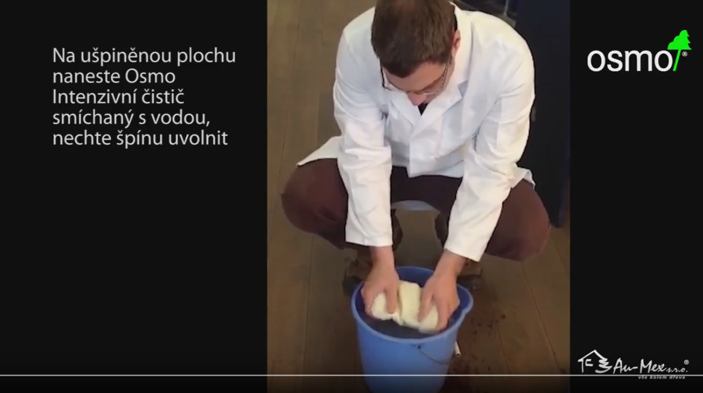 Videonávod na intenzivní čištění silně znečištěných dřevěných podlah