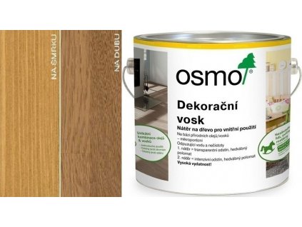 Osmo Dekorační vosk transparentní 2,5L 3164 Dub  + dárek dle vlastního výběru k objednávce