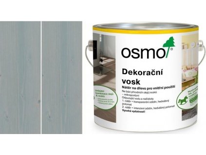 Osmo Dekorační vosk transparentní 2,5L 3119 Hedvábně šedý  + dárek dle vlastního výběru k objednávce