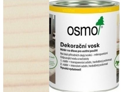 Osmo Dekorační vosk intenzivní odstíny 0,375L 3186 Bílá matná  + dárek k objednávce nad 1000Kč