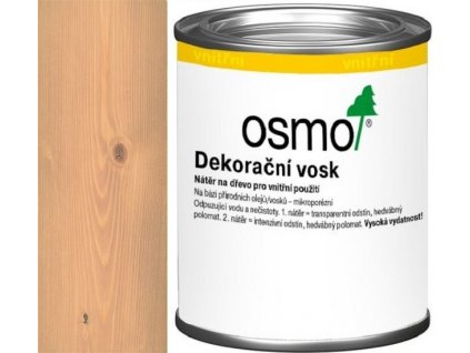 Osmo Dekorační vosk transparentní 0,125L 3102 Buk lehce pařený  + dárek k objednávce nad 1000Kč