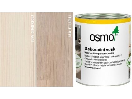 Osmo Dekorační vosk transparentní 0,375L 3111 Bílý  + dárek k objednávce nad 1000Kč