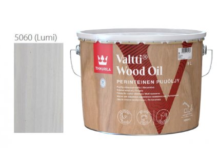 Tikkurila Valtti Wood Oil - PUUÖLJY - 9L - 5060 - bílá - Lumi  + dárek v hodnotě až 200Kč k objednávce