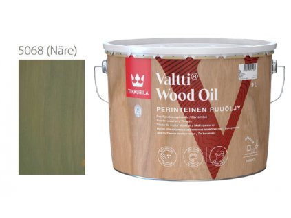 Tikkurila Valtti Wood Oil - PUUÖLJY - 9L - 5068 - solná zelená - Näre  + dárek v hodnotě až 200Kč k objednávce