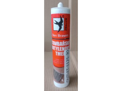 PO EXPIRACI - Den Braven - Stavbařský butylenový tmel 280ML (medvědí hovno) BÍLÝ