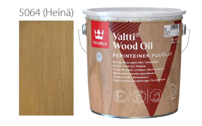 Tikkurila Valtti Wood Oil - PUUÖLJY - 2,7L - 5064 - Heinä + dárek dle ...