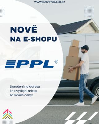 Novinka na BarvyAdler.cz 🚚✨ Nově u nás můžete využít dopravu kurýrem PPL – pohodlně na adresu i na výdejní místa, a to za...