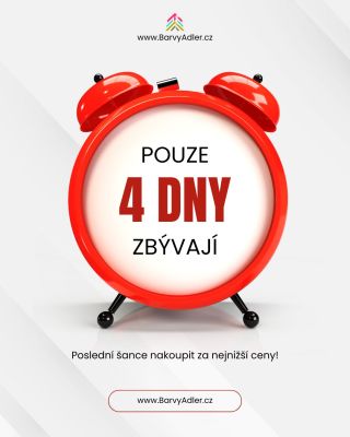 ⏳ Už jen 4 dny do zdražení produktů ADLER! Teď je poslední šance nakoupit za současné nejnižší ceny. Od 1. 6. dochází ke...