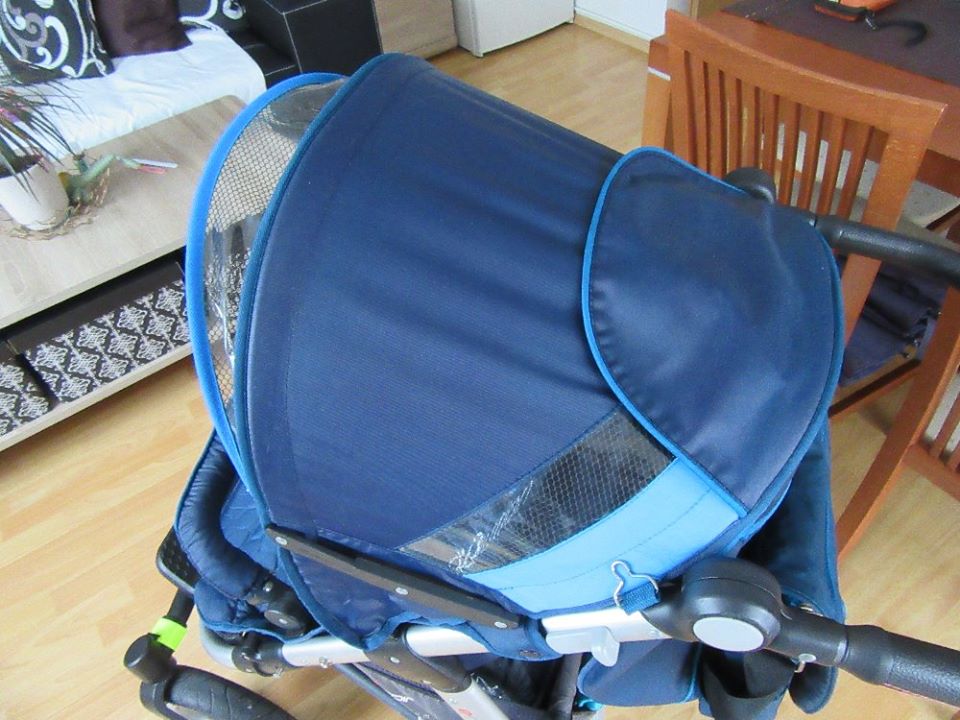 Vyšisovaný kočárek - obarvení