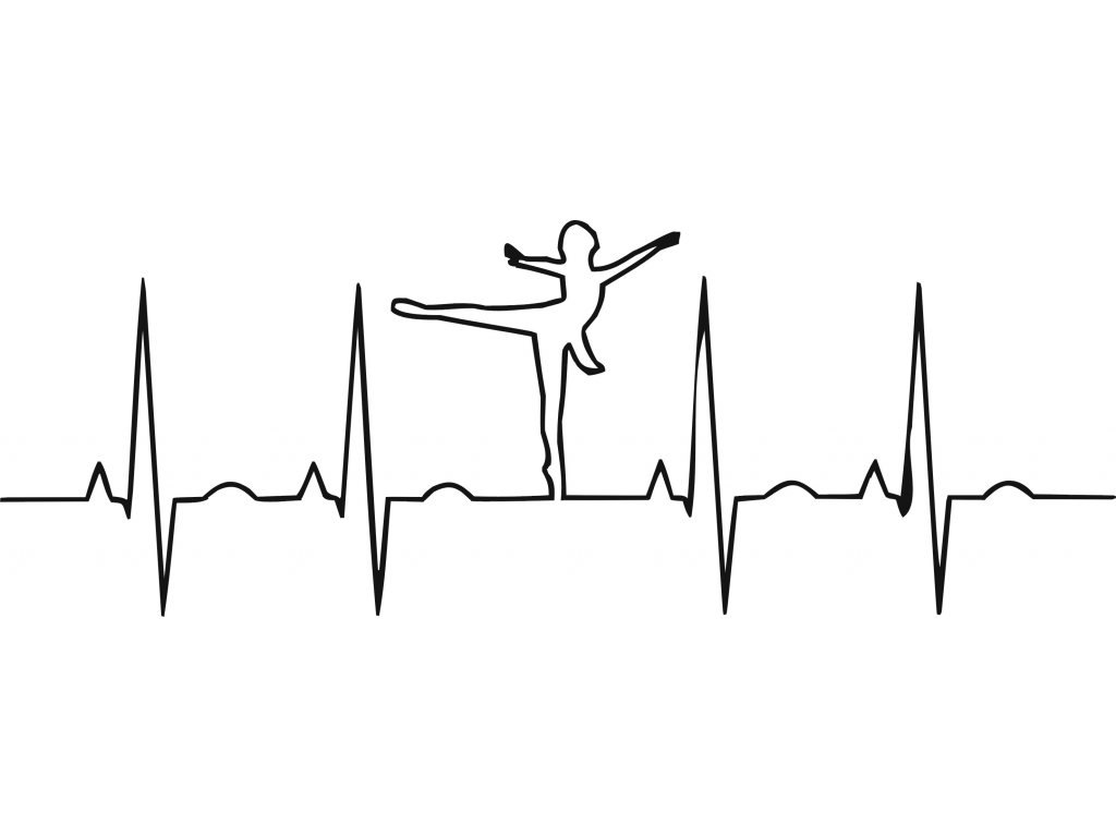 Baletka EKG - plastová šablona 280