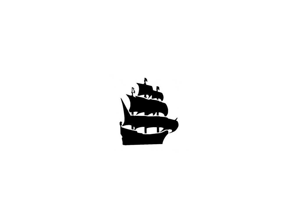 Pirátská loď - plastová šablona 228