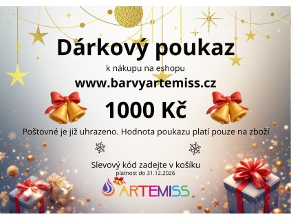 Dárkové poukazy 1000 s dopravou
