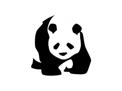 Panda - plastová šablona 106