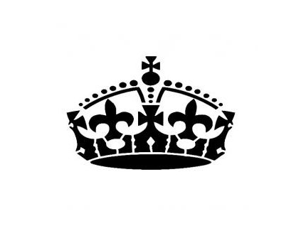 Královská koruna - plastová šablona 208