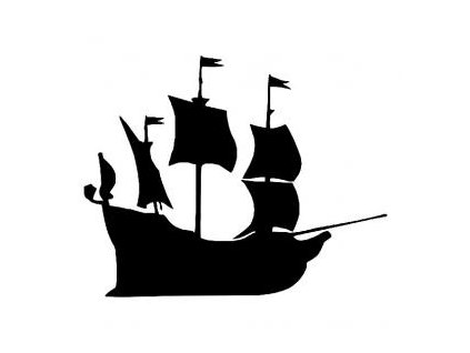 Pirátská loď - plastová šablona 227