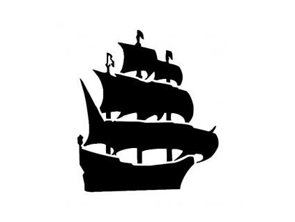 Pirátská loď - plastová šablona 228
