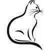 Kočka - plastová šablona 275