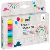 CK90719 KREUL TextilMarker medium Junior 5erSet