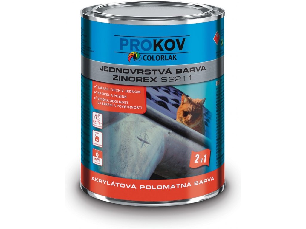 1319179 colorlak jednovrstva barva zinorex 3 5 l zluta